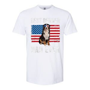 Berner Dad American Flag Dog Lover Owner Bernese Mountain Softstyle CVC T-Shirt