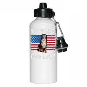 Berner Dad American Flag Dog Lover Owner Bernese Mountain Aluminum Water Bottle