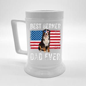 Berner Dad American Flag Dog Lover Owner Bernese Mountain Beer Stein