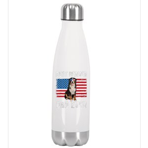 Berner Dad American Flag Dog Lover Owner Bernese Mountain Stainless Steel Insulated Water Bottle