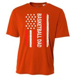 Basketball Dad American Flag Dad Basketball Father's Day Gift Cooling Performance Crew T-Shirt