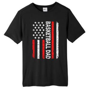 Basketball Dad American Flag Dad Basketball Father's Day Gift Tall Fusion ChromaSoft Performance T-Shirt