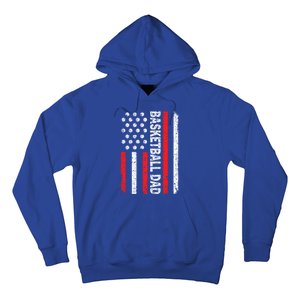 Basketball Dad American Flag Dad Basketball Father's Day Gift Hoodie