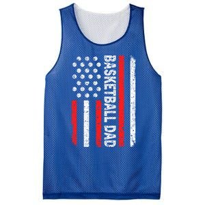 Basketball Dad American Flag Dad Basketball Father's Day Gift Mesh Reversible Basketball Jersey Tank