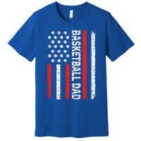 Basketball Dad American Flag Dad Basketball Father's Day Gift Premium T-Shirt