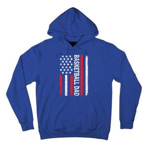 Basketball Dad American Flag Dad Basketball Father's Day Gift Tall Hoodie