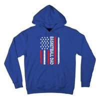 Basketball Dad American Flag Dad Basketball Father's Day Gift Tall Hoodie