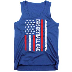 Basketball Dad American Flag Dad Basketball Father's Day Gift Tank Top