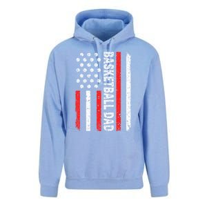 Basketball Dad American Flag Dad Basketball Father's Day Gift Unisex Surf Hoodie