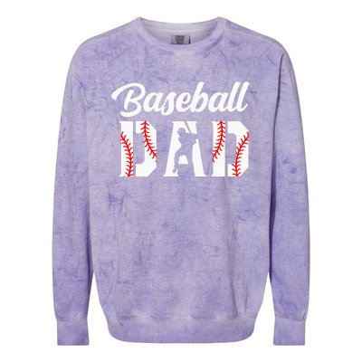 Baseball Dad Apparel Dad Baseball Colorblast Crewneck Sweatshirt