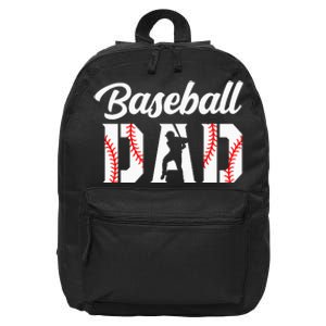 Baseball Dad Apparel Dad Baseball 16 in Basic Backpack