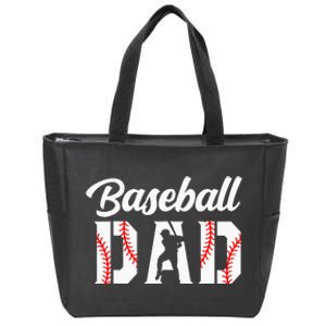 Baseball Dad Apparel Dad Baseball Zip Tote Bag