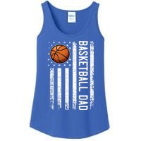 Basketball Dad American Flag Vintage Basketball Coach Team Gift Ladies Essential Tank