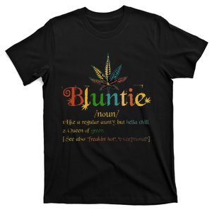 Bluntie Definition Aunt Weed Cannabis Marijuana Smoking T-Shirt