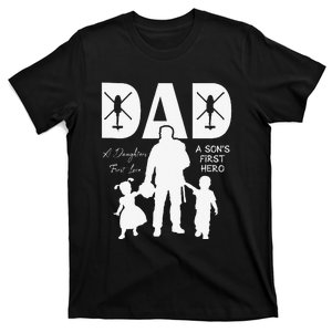 Blackhawk Dad A Daughter's First Love A Son's Hero T-Shirt