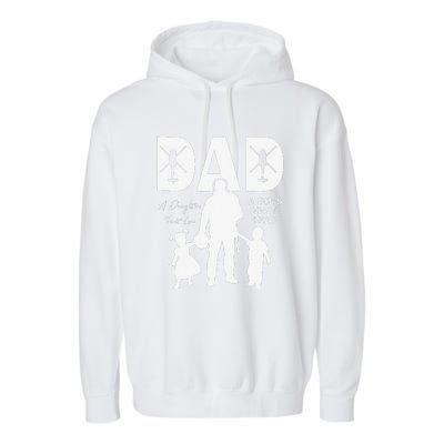 Blackhawk Dad A Daughter's First Love A Son's Hero Garment-Dyed Fleece Hoodie