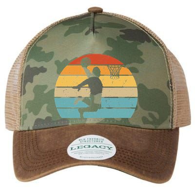 Bigfoot Dunking A Basketball Sasquatch Design Legacy Tie Dye Trucker Hat