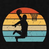 Bigfoot Dunking A Basketball Sasquatch Design Ladies PosiCharge Tri-Blend Wicking Tank