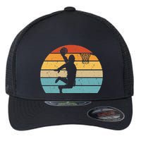 Bigfoot Dunking A Basketball Sasquatch Design Flexfit Unipanel Trucker Cap
