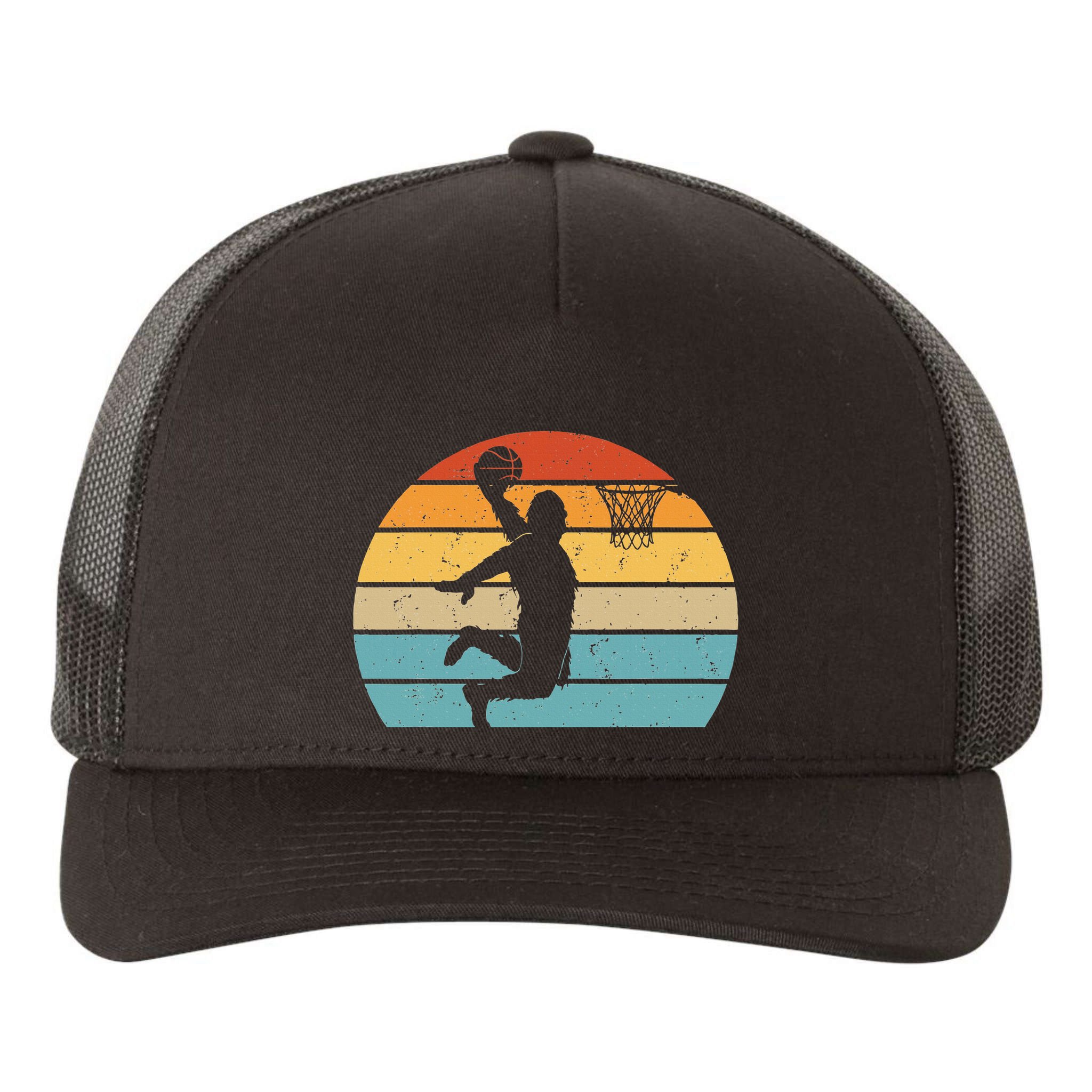 Bigfoot Dunking A Basketball Sasquatch Design Yupoong Adult 5-Panel Trucker Hat