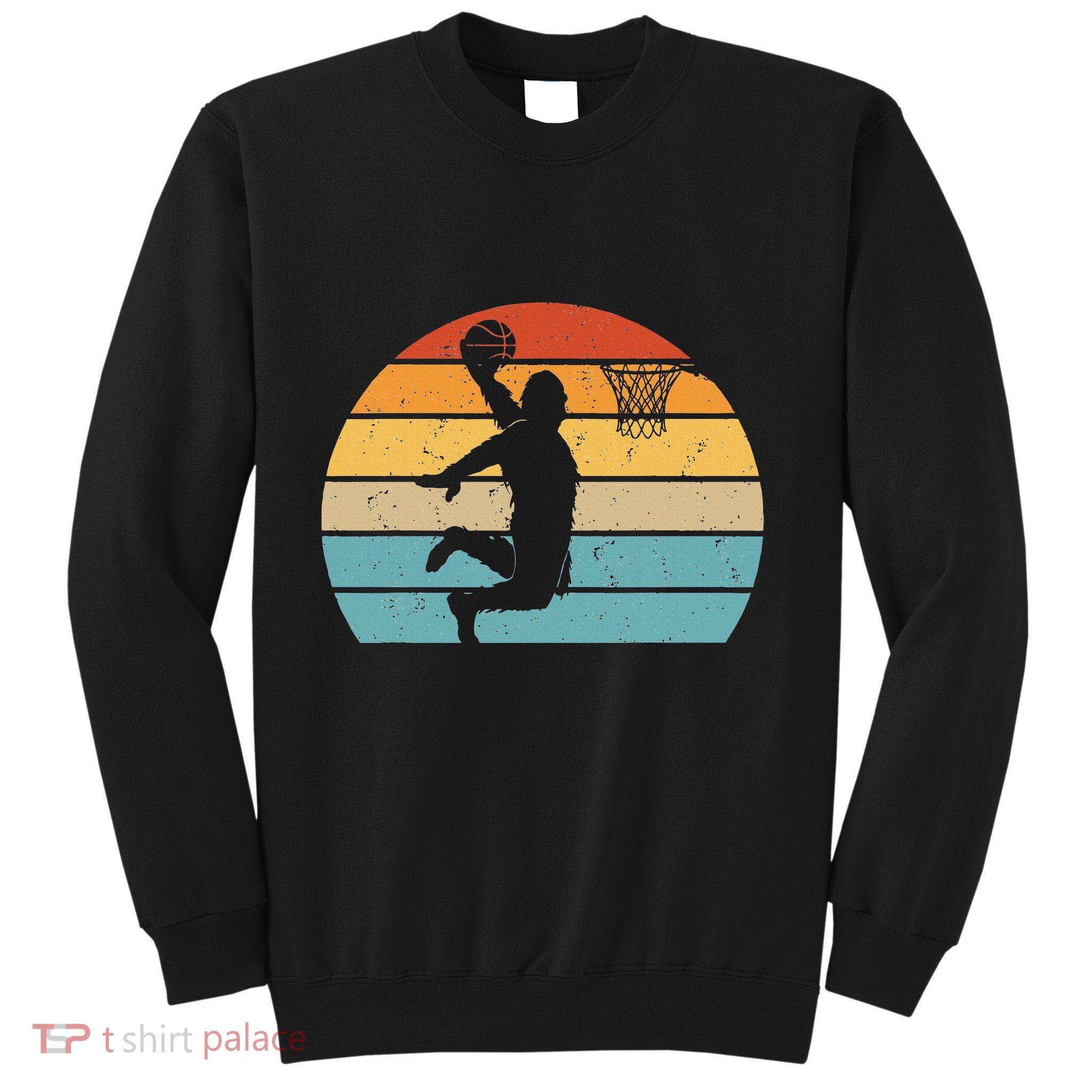 Bigfoot Dunking A Basketball Sasquatch Design Sweatshirt