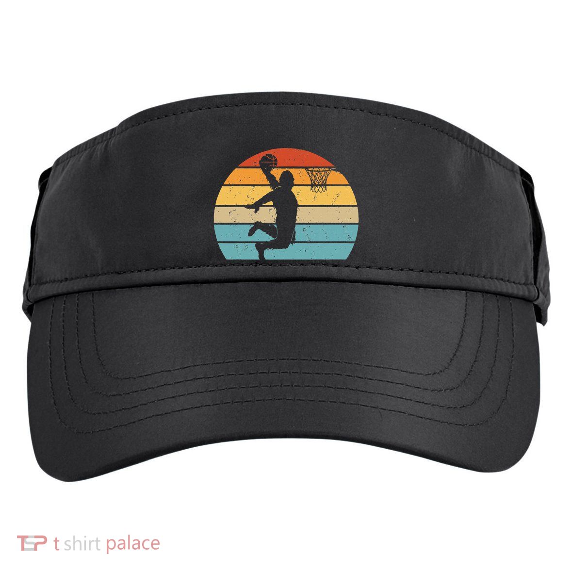 Bigfoot Dunking A Basketball Sasquatch Design Adult Drive Performance Visor