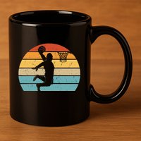 Bigfoot Dunking A Basketball Sasquatch Design 11oz C Handle Ceramic Mug