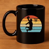 Bigfoot Dunking A Basketball Sasquatch Design 11oz C Handle Ceramic Mug