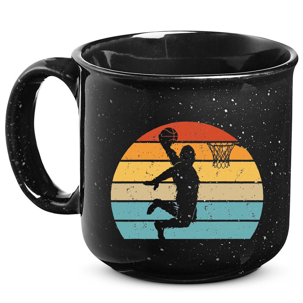Bigfoot Dunking A Basketball Sasquatch Design 15oz Campfire Ceramic Mug