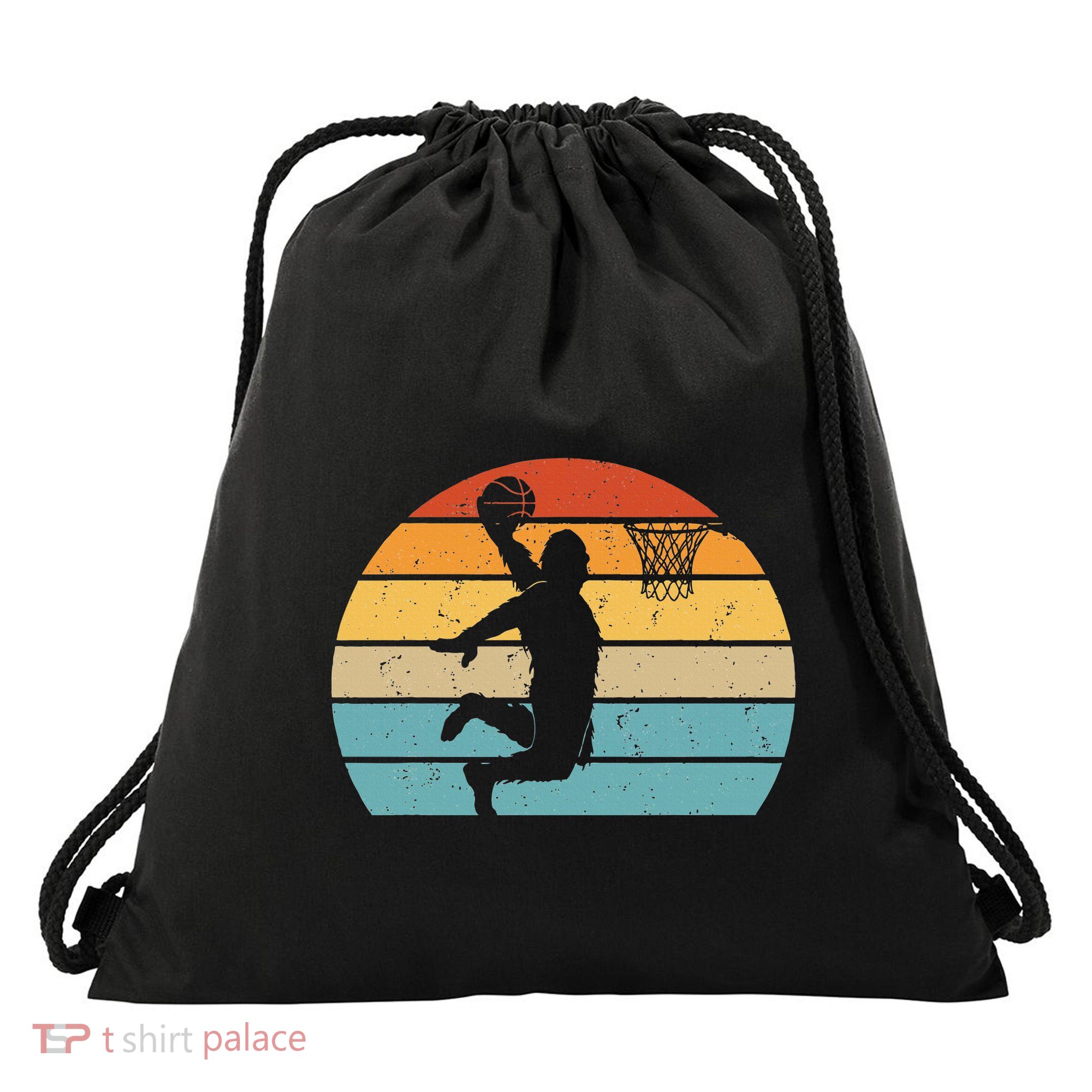 Bigfoot Dunking A Basketball Sasquatch Design Drawstring Bag