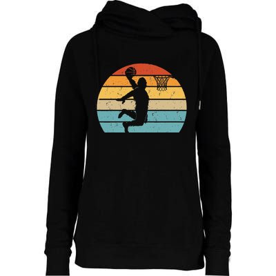 Bigfoot Dunking A Basketball Sasquatch Design Womens Funnel Neck Pullover Hood