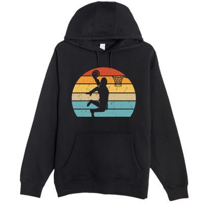Bigfoot Dunking A Basketball Sasquatch Design Premium Pullover Hoodie
