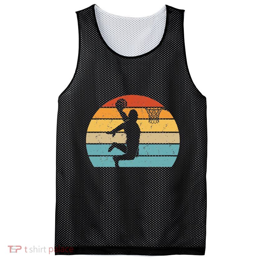 Bigfoot Dunking A Basketball Sasquatch Design Mesh Reversible Basketball Jersey Tank
