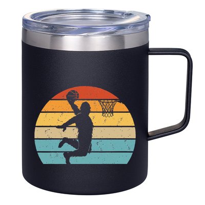 Bigfoot Dunking A Basketball Sasquatch Design 12oz Stainless Steel Coffee Mug