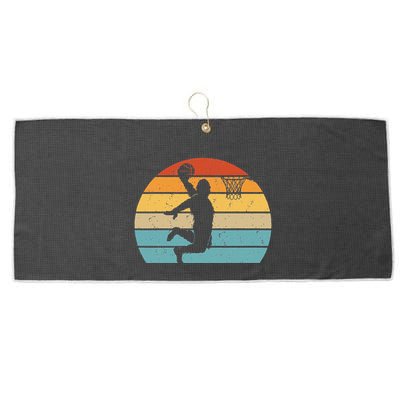 Bigfoot Dunking A Basketball Sasquatch Design Large Microfiber Waffle Golf Towel