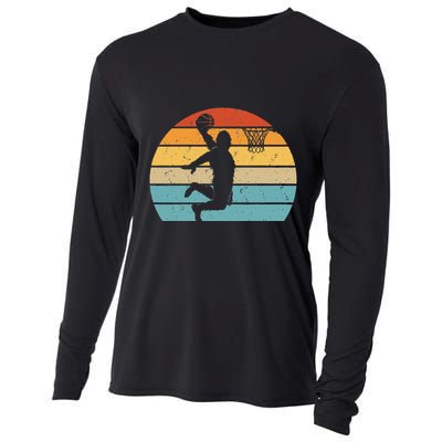 Bigfoot Dunking A Basketball Sasquatch Design Cooling Performance Long Sleeve Crew