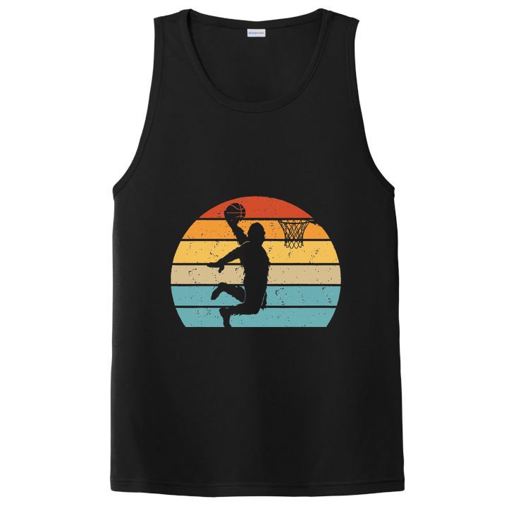 Bigfoot Dunking A Basketball Sasquatch Design PosiCharge Competitor Tank