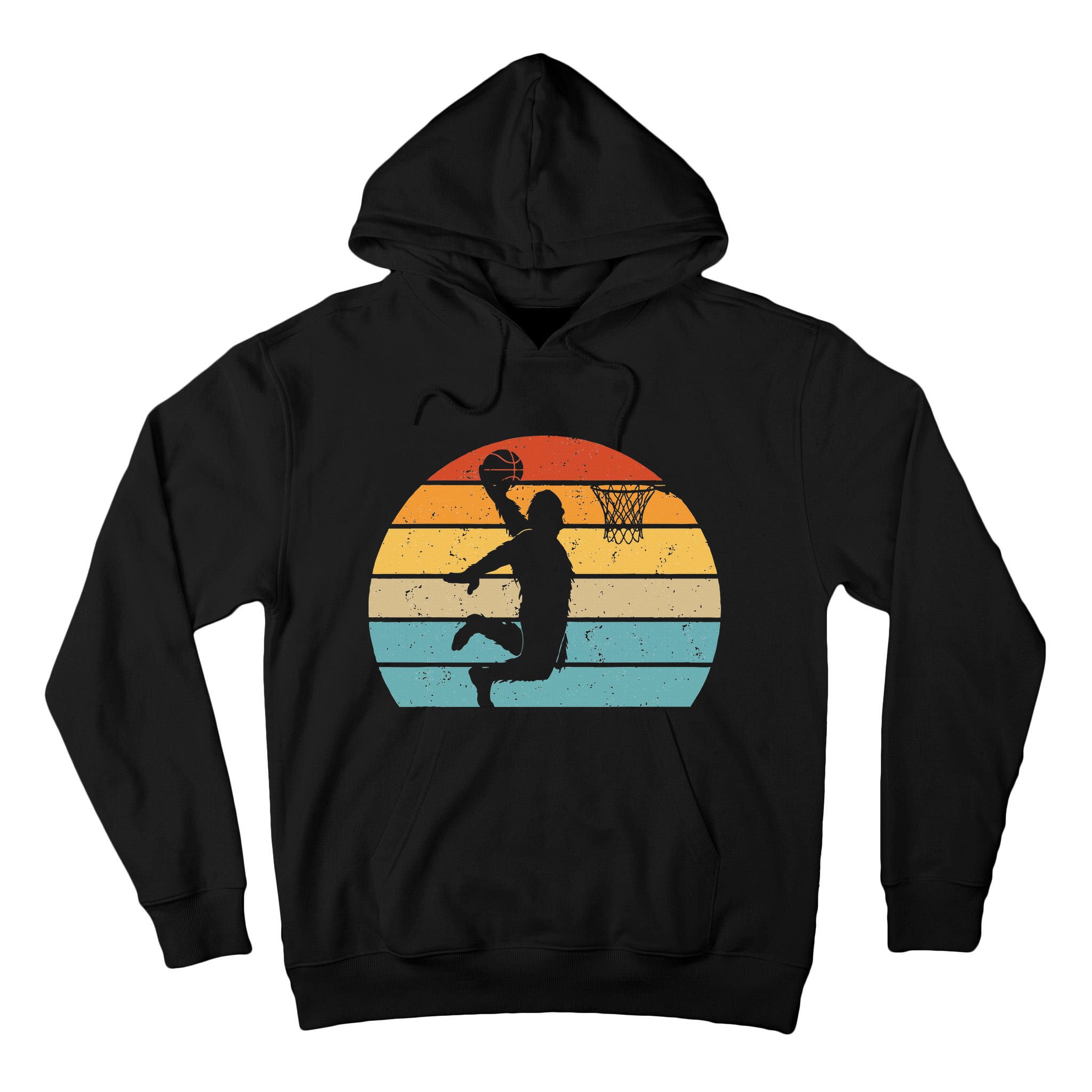 Bigfoot Dunking A Basketball Sasquatch Design Tall Hoodie