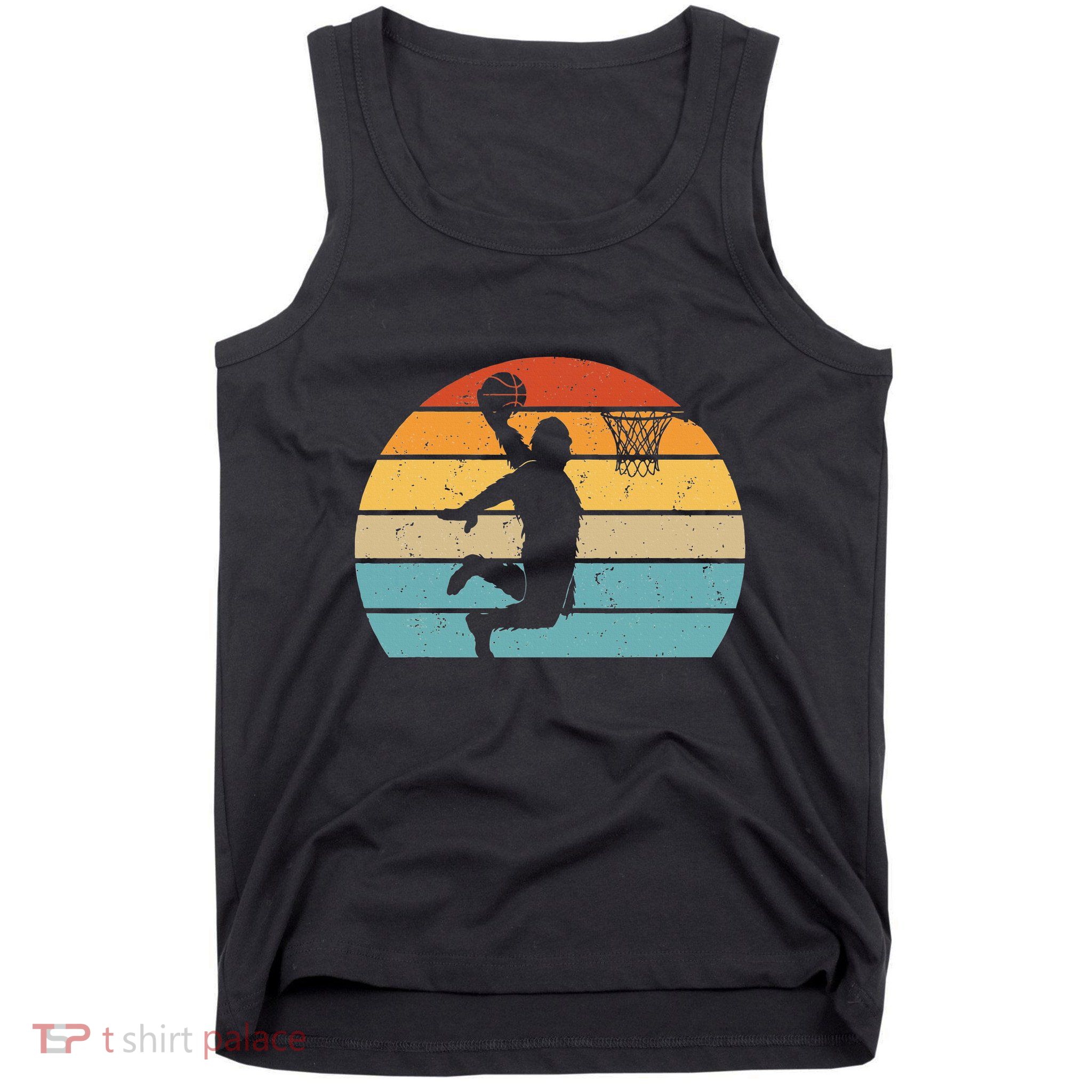 Bigfoot Dunking A Basketball Sasquatch Design Tank Top