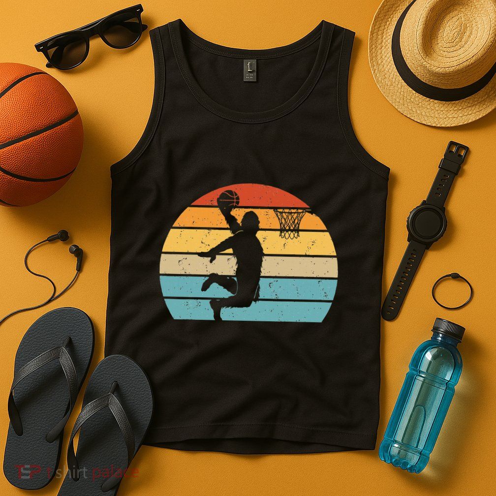 Bigfoot Dunking A Basketball Sasquatch Design Tank Top