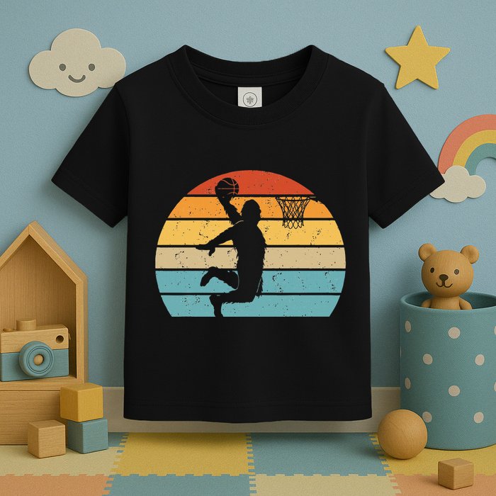 Bigfoot Dunking A Basketball Sasquatch Design Toddler T-Shirt