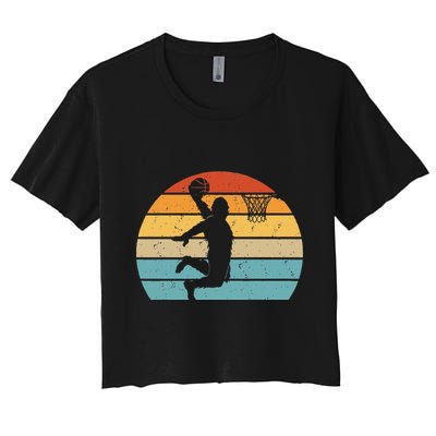 Bigfoot Dunking A Basketball Sasquatch Design Crop Top