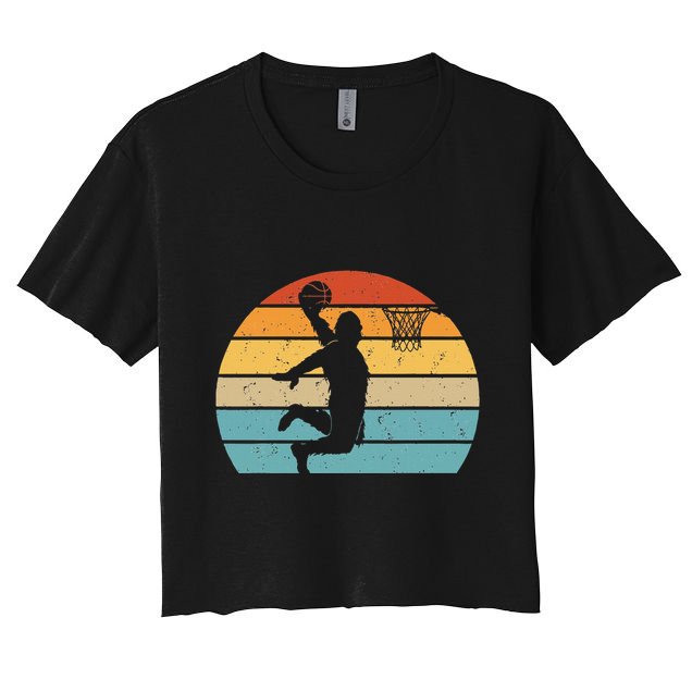 Bigfoot Dunking A Basketball Sasquatch Design Crop Top