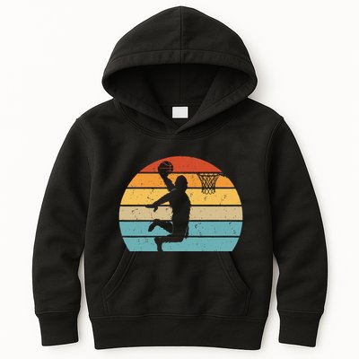 Bigfoot Dunking A Basketball Sasquatch Design Kids Hoodie