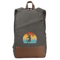 Bigfoot Dunking A Basketball Sasquatch Design Cotton Canvas Backpack