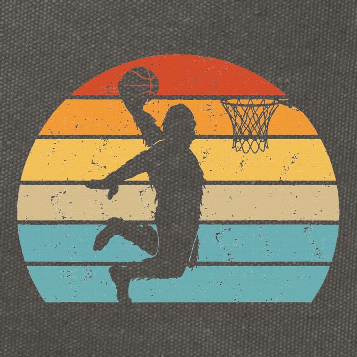Bigfoot Dunking A Basketball Sasquatch Design Cotton Canvas Backpack