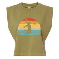 Bigfoot Dunking A Basketball Sasquatch Design Garment-Dyed Women's Muscle Tee