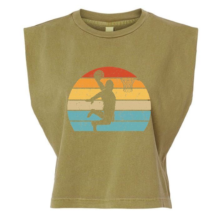 Bigfoot Dunking A Basketball Sasquatch Design Garment-Dyed Women's Muscle Tee