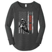 BMX Dad American Flag Fathers Day 4th Of July Gift Women's Perfect Tri Tunic Long Sleeve Shirt