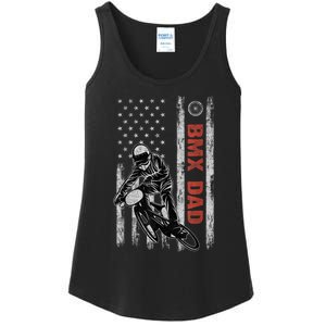 BMX Dad American Flag Fathers Day 4th Of July Gift Ladies Essential Tank